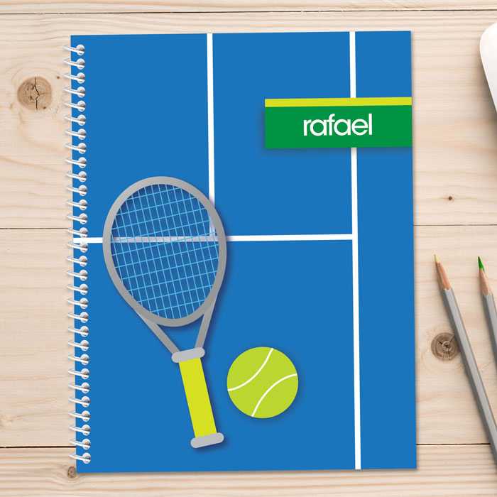 Tennis Fan Boy Kids Notebook