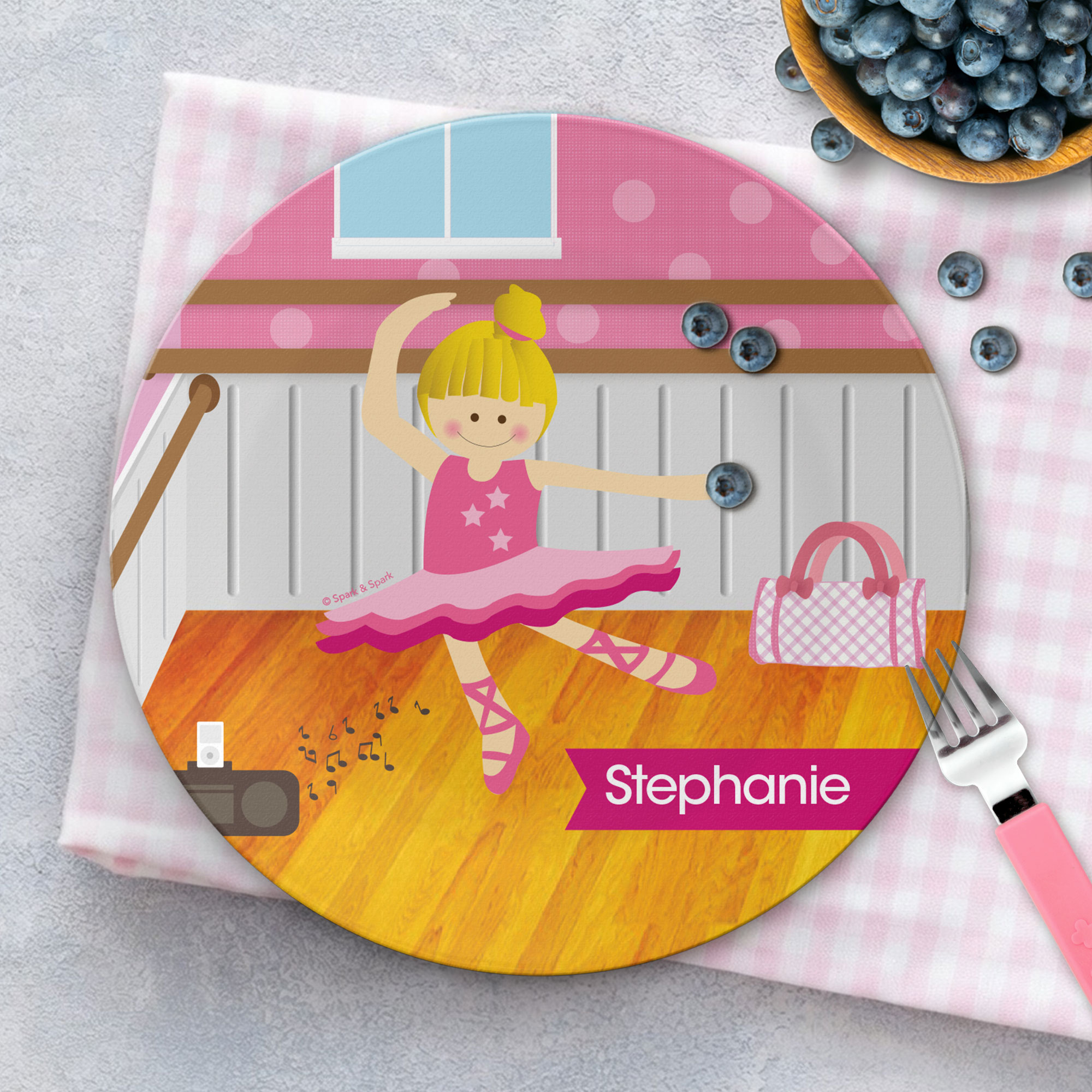 Ballerina Studio Custom Plate for Girls