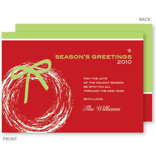 Modern Winter Wreath Christmas Cards
