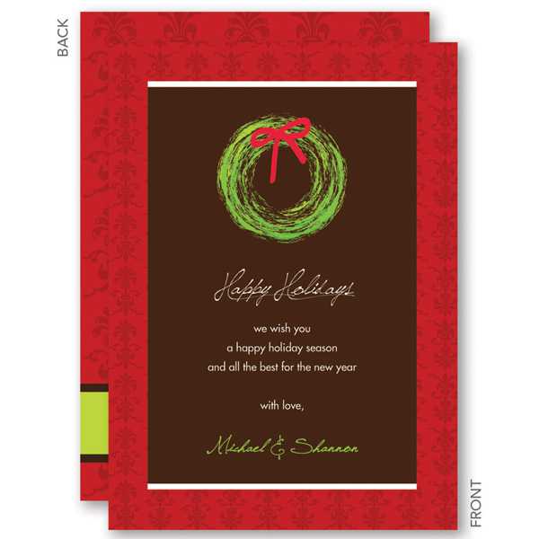 My Festive Wreath Christmas Cards