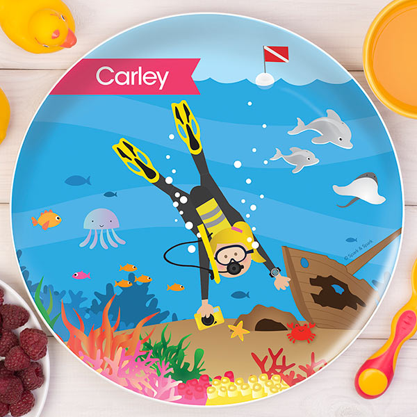 Under The Sea Girl Kids Plates