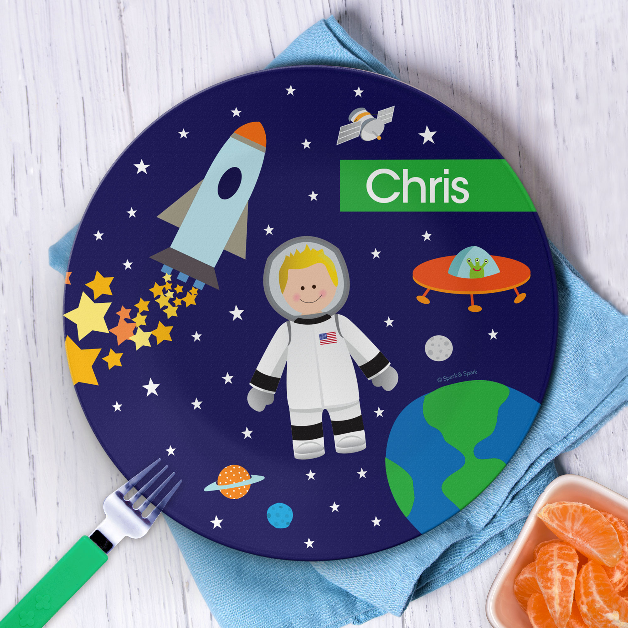 Fly To The Moon Kids Plates
