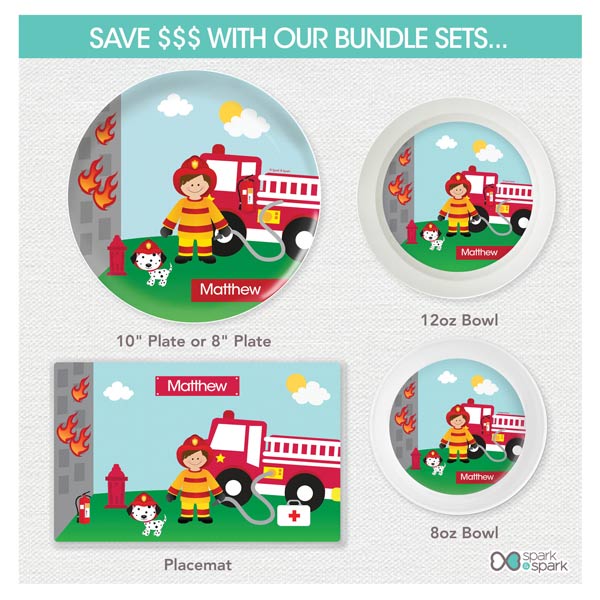 Call A Firefighter Kids Plates