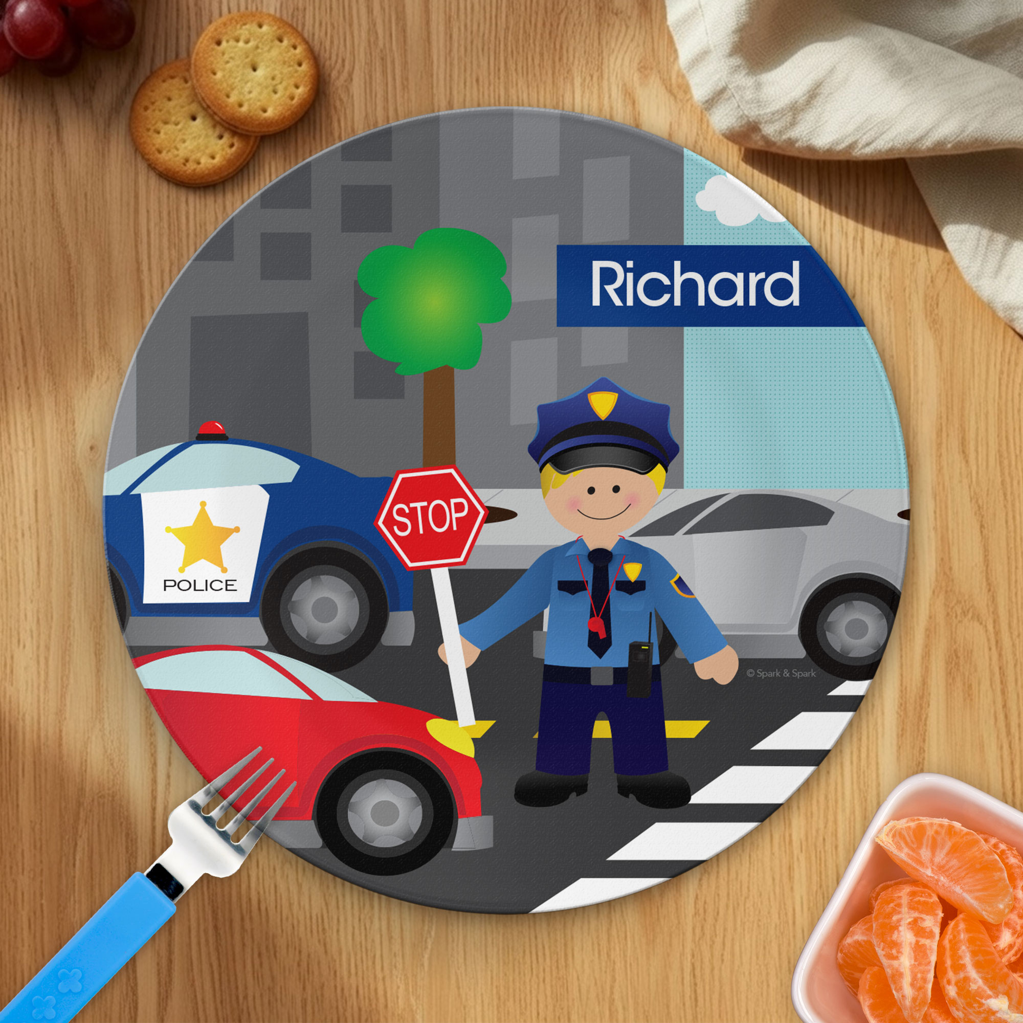 Police On Duty Kids Plates