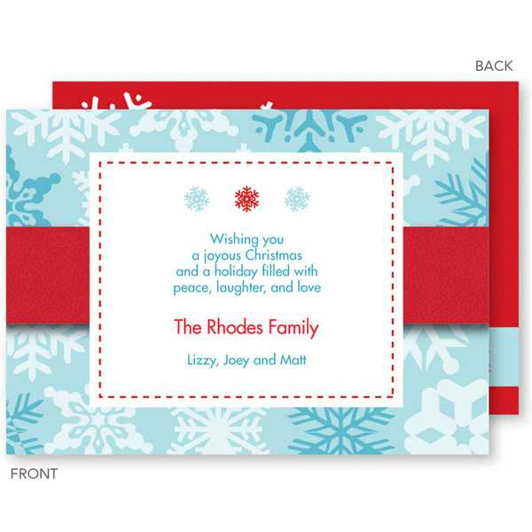 Falling Icy Snowflakes Christmas Cards