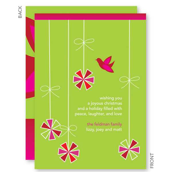 Hanging Ornaments Christmas Cards
