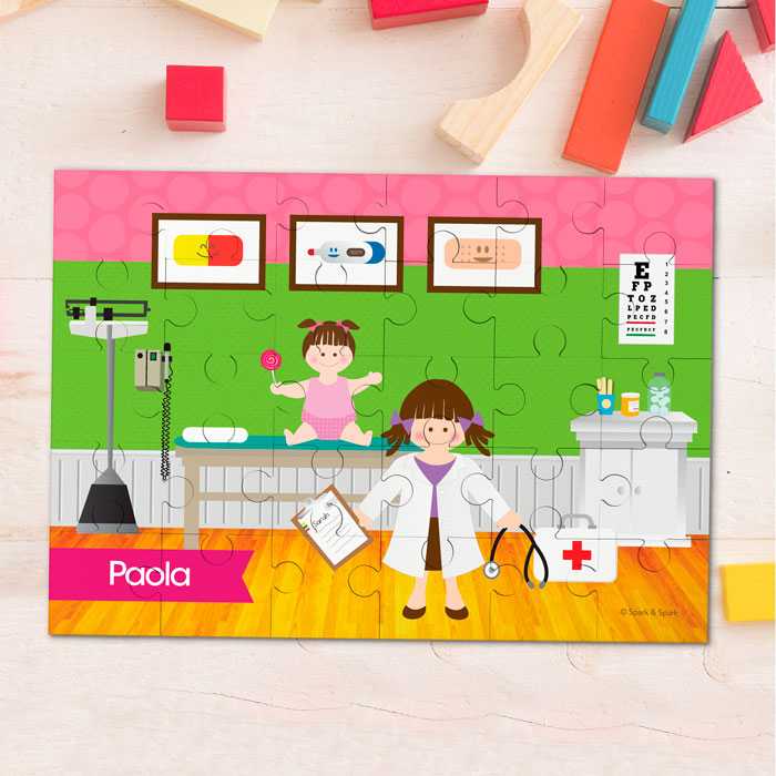 Doctor's Girl Visit Personalized Puzzles