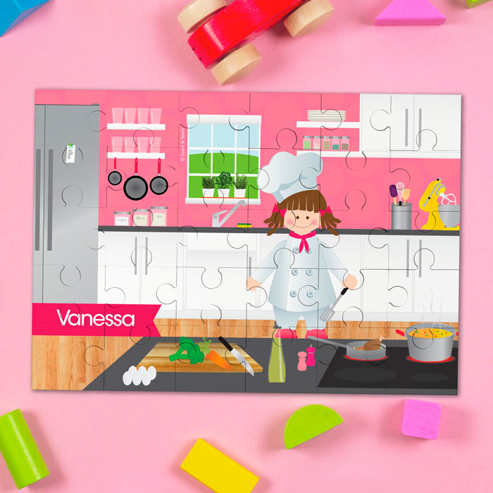 A Girl Chef's Taste Personalized Puzzles