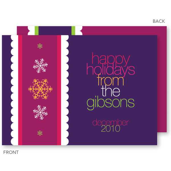 Ribbon Snowflakes Christmas Cards