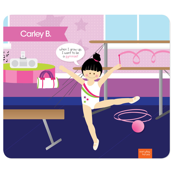 Cute Gymnast Girl Metal Lunchbox