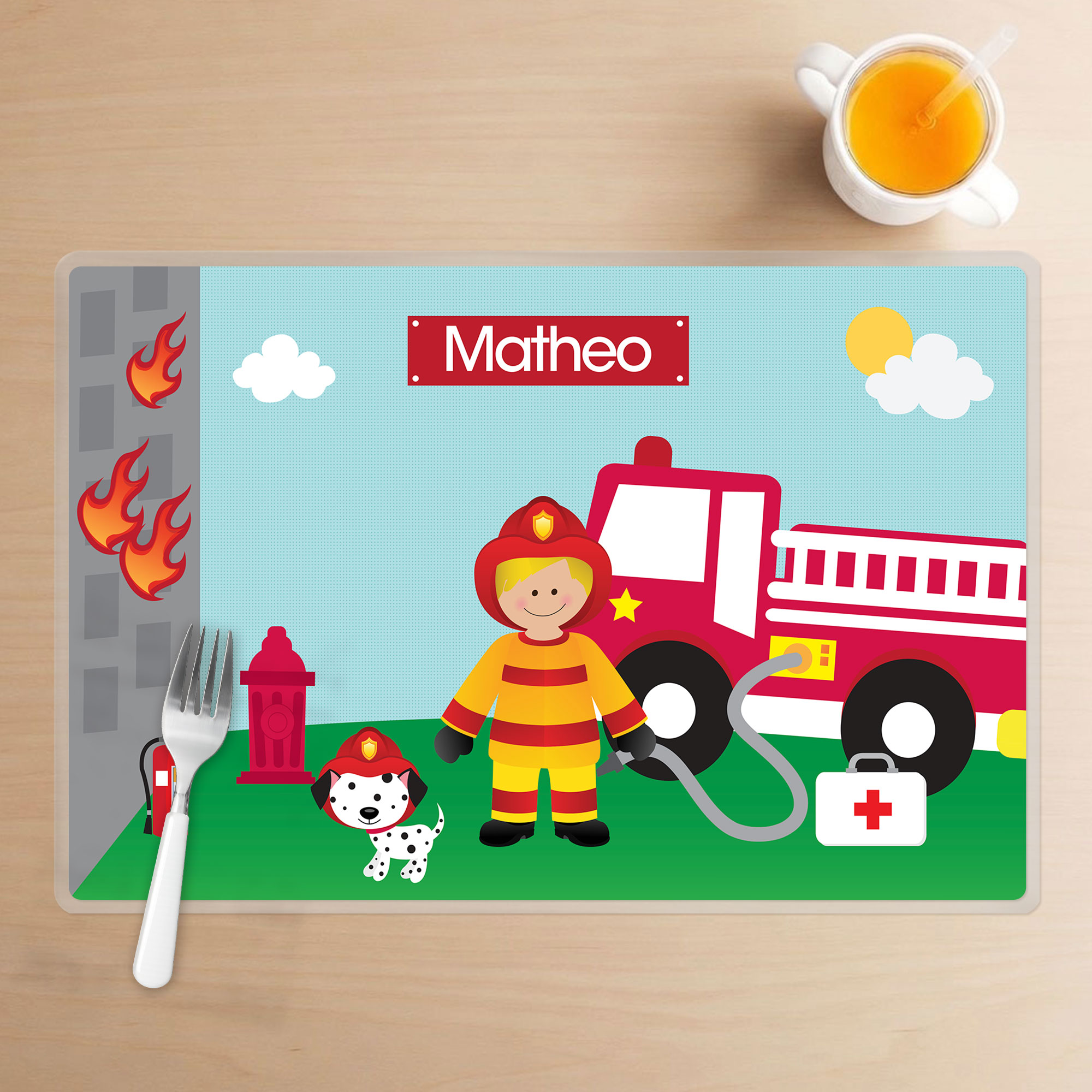 Call a Firefighter Kids Placemat