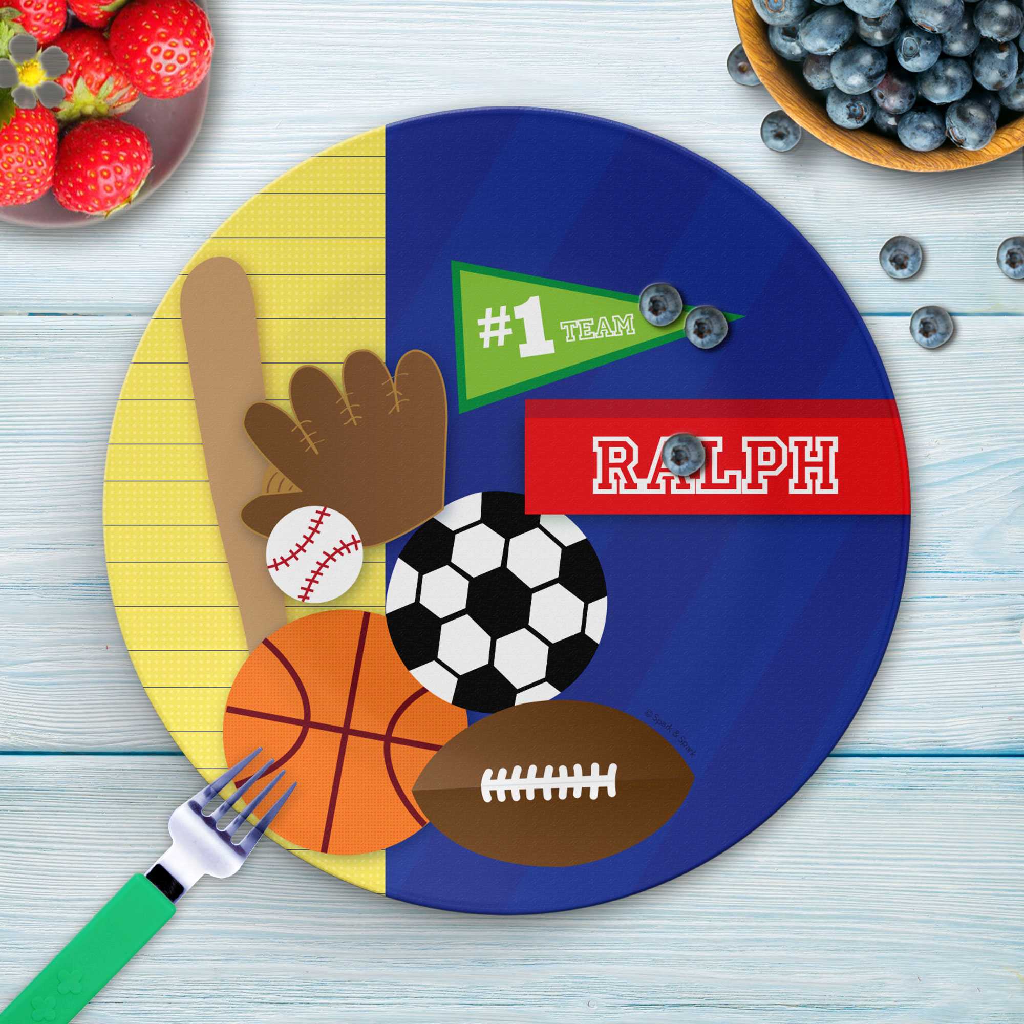 My Love For Sports Kids Plates