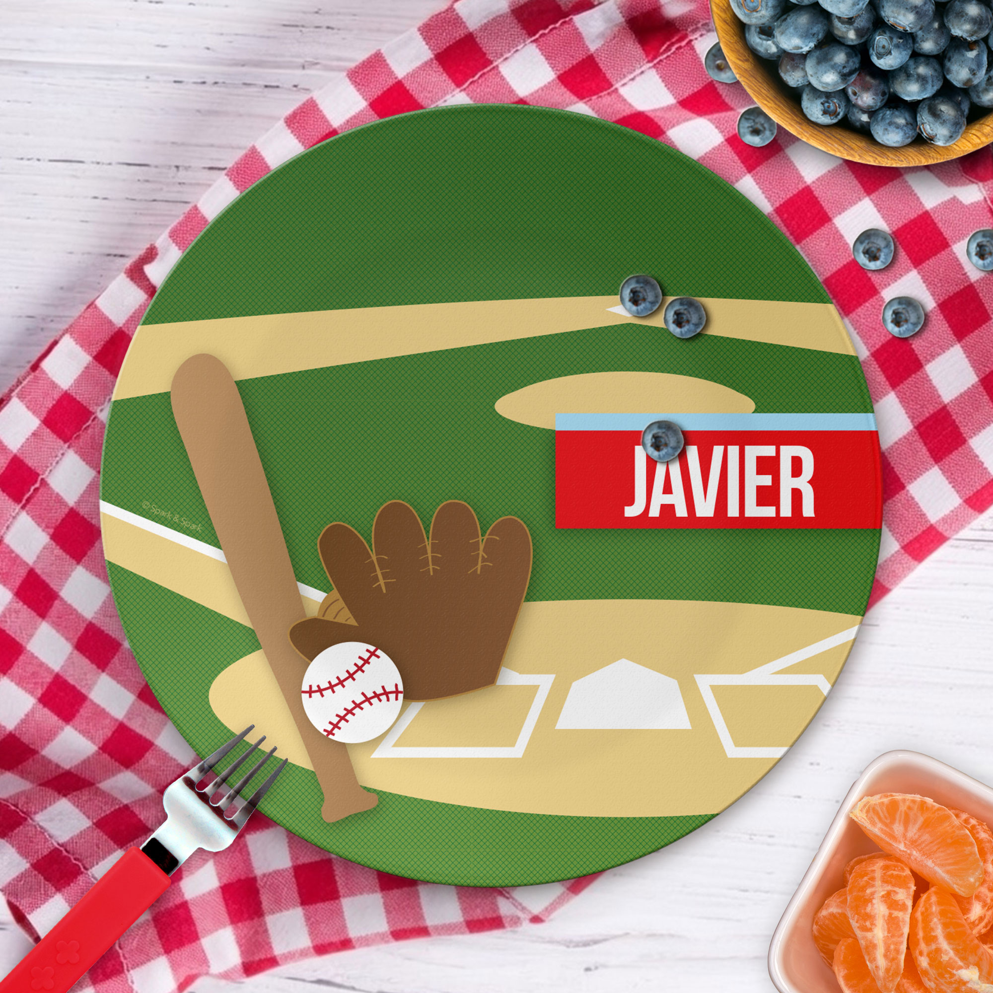 Baseball Fan Kids Plates