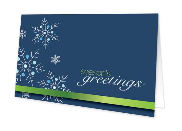 Falling Snowflakes Blue Christmas Cards