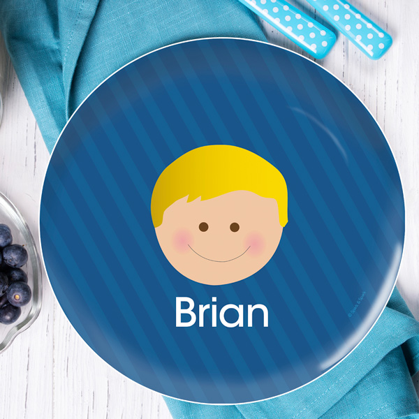 Just Like Me Boy Blue Kids Plates