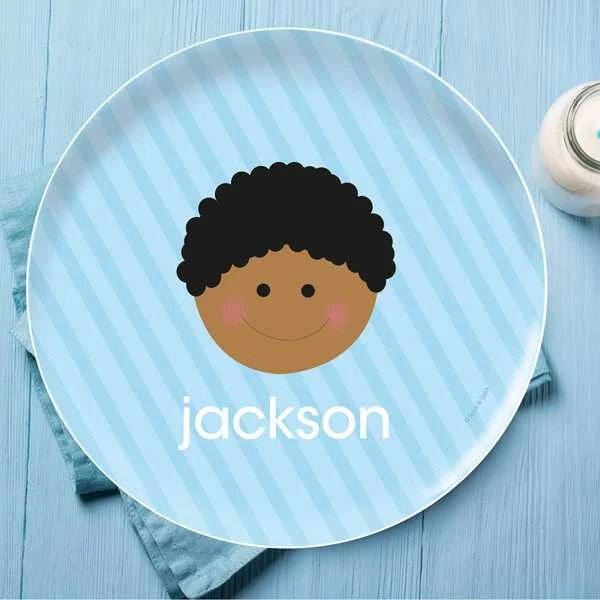 Just Like Me Boy Light Blue Kids Plates