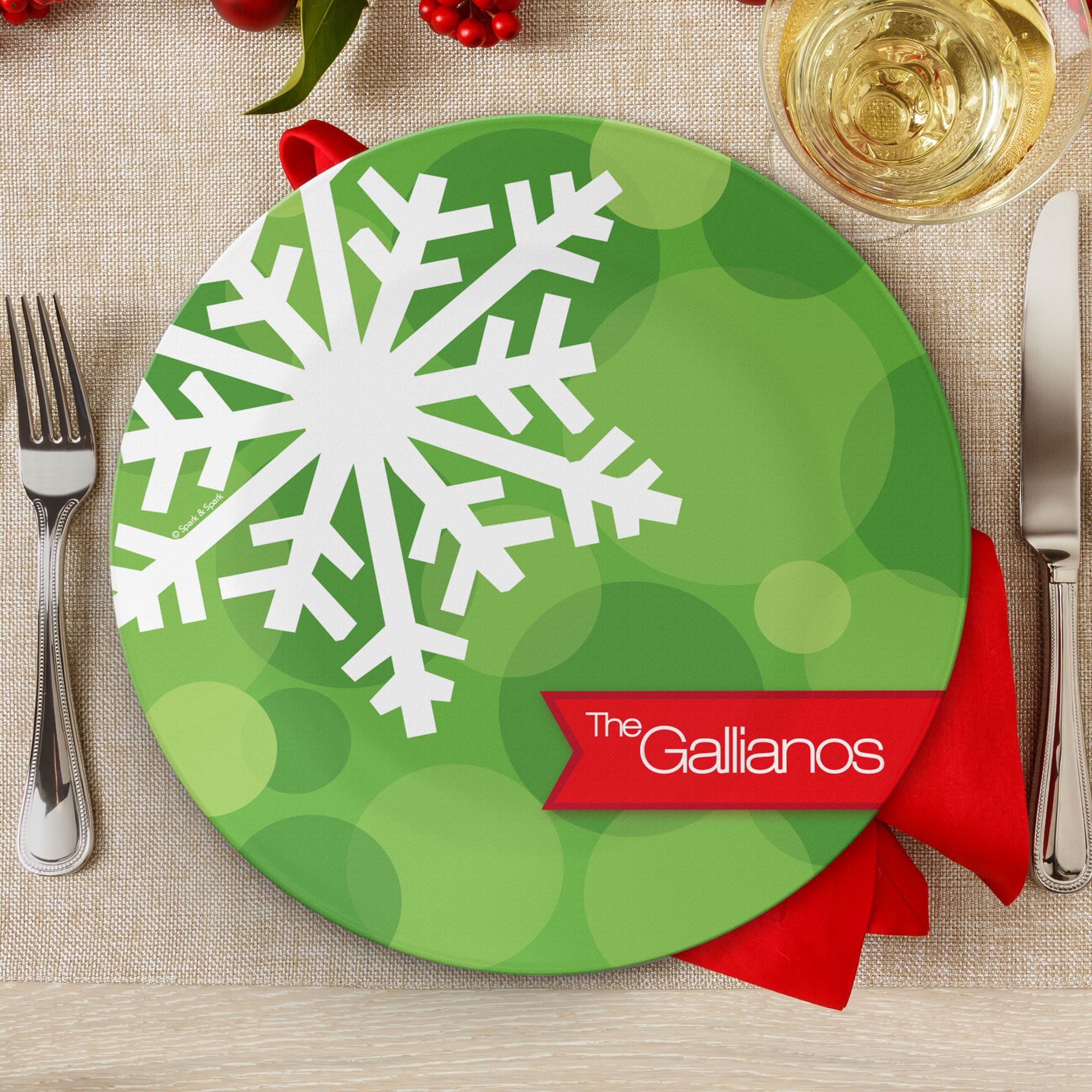 Wishful Star Personalized Christmas plates