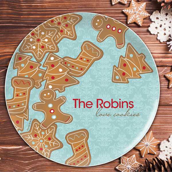 Yummy Xmas Cookies Personalized Christmas plates