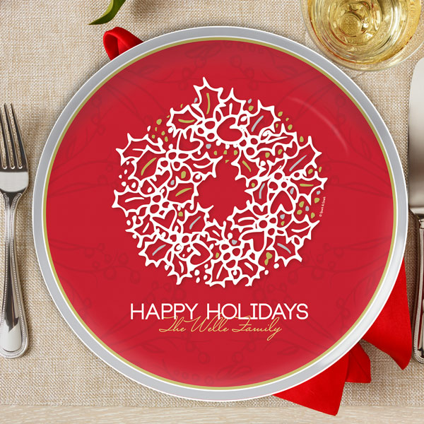 Xmas Elegance Personalized Christmas plates