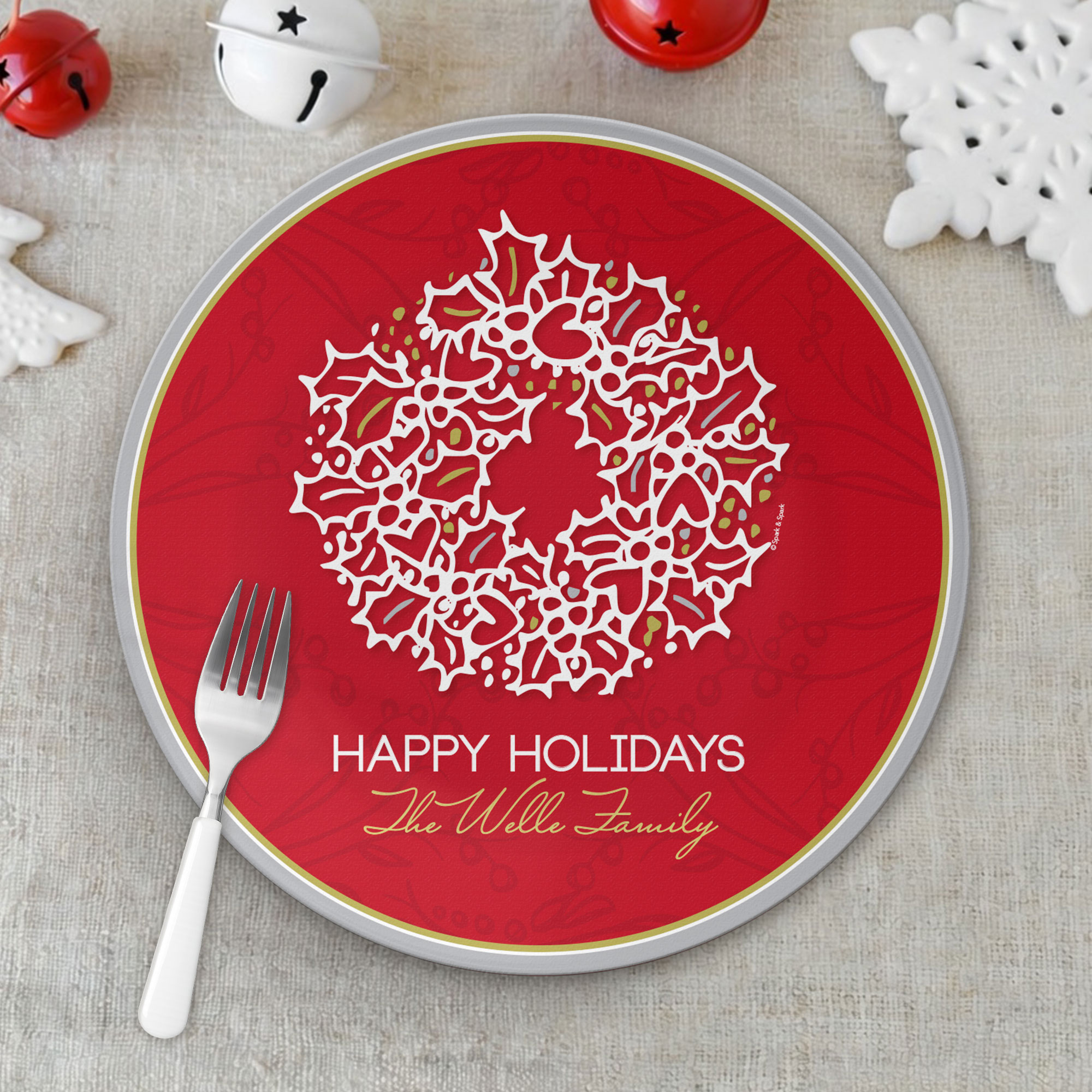 Xmas Elegance Personalized Christmas plates