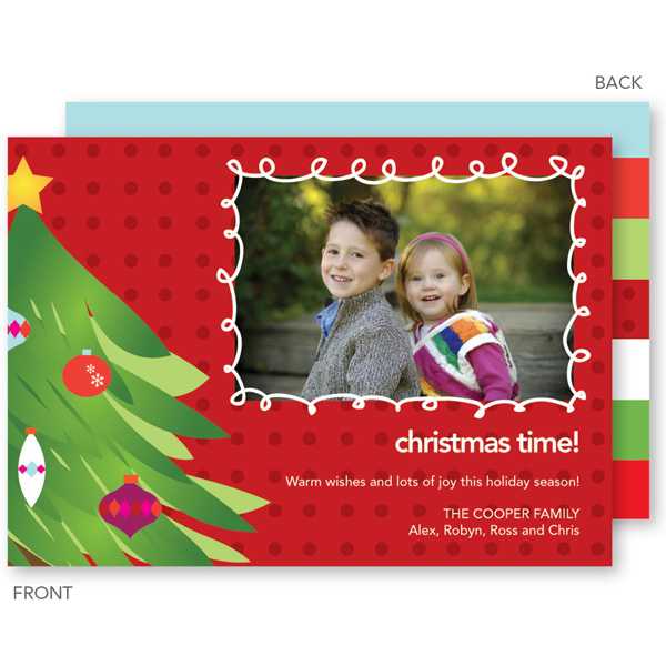 Joyful Christmas Tree Christmas Photo Cards