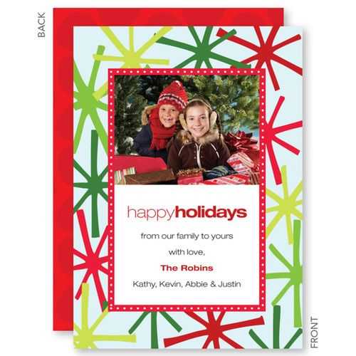Merry Mod Stars Christmas Photo Cards