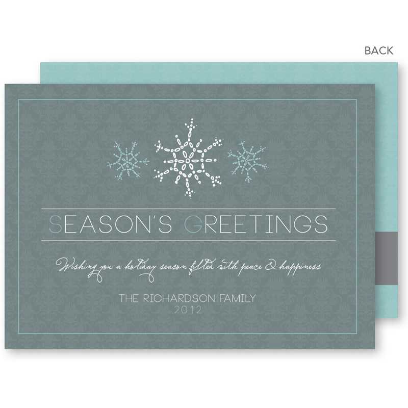 Sophisticated Snowflakes Christmas Cards