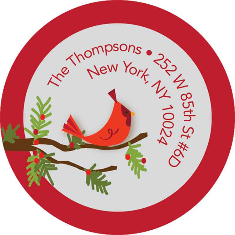 Christmas Branches Christmas Address Labels