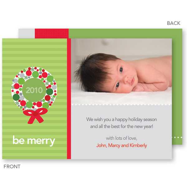 Joyful Wreath Christmas Photo Cards
