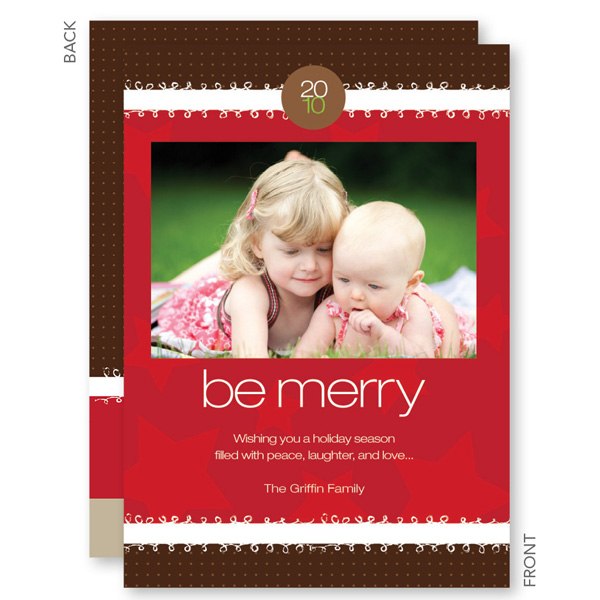 Merry Ribbon Christmas Photo Cards