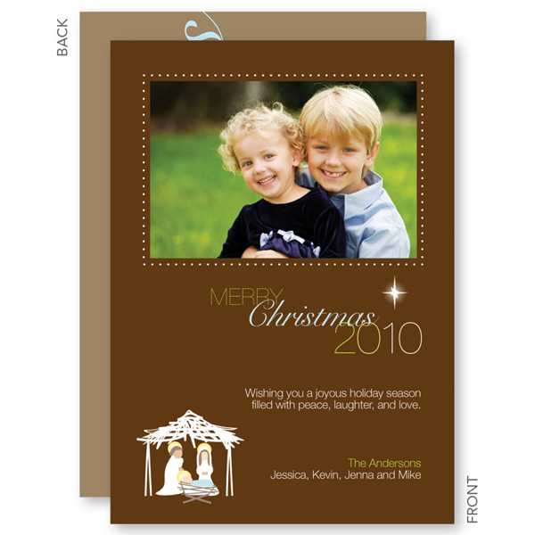 Nativity Set Christmas Photo Cards