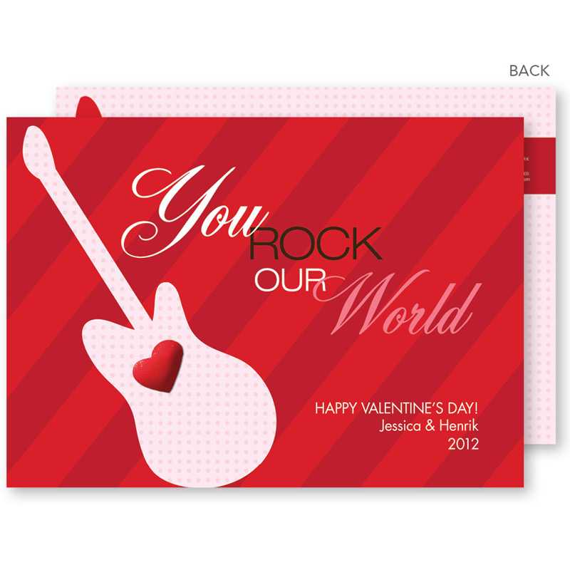 Rock Our World Valentines Day Cards