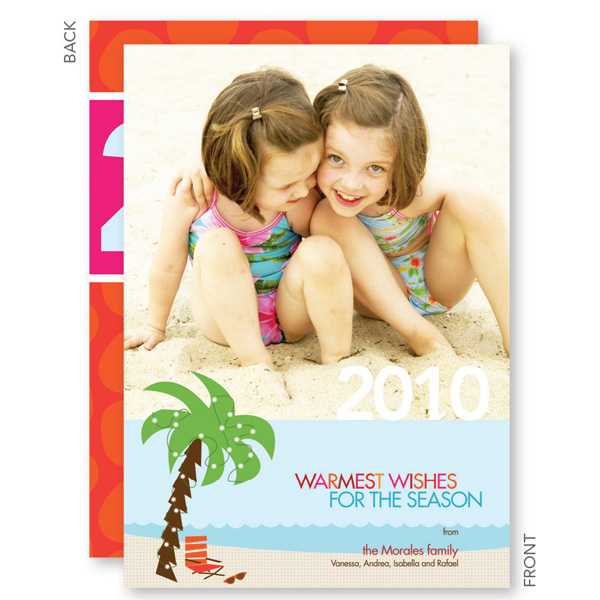 Tropical Wishes Christmas Photo Cards