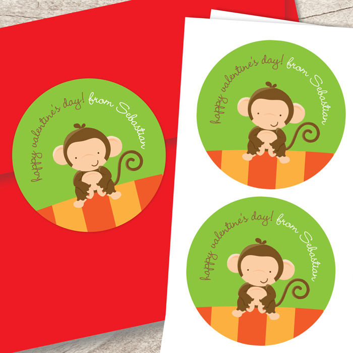 Bananas Over Valentines Custom Stickers