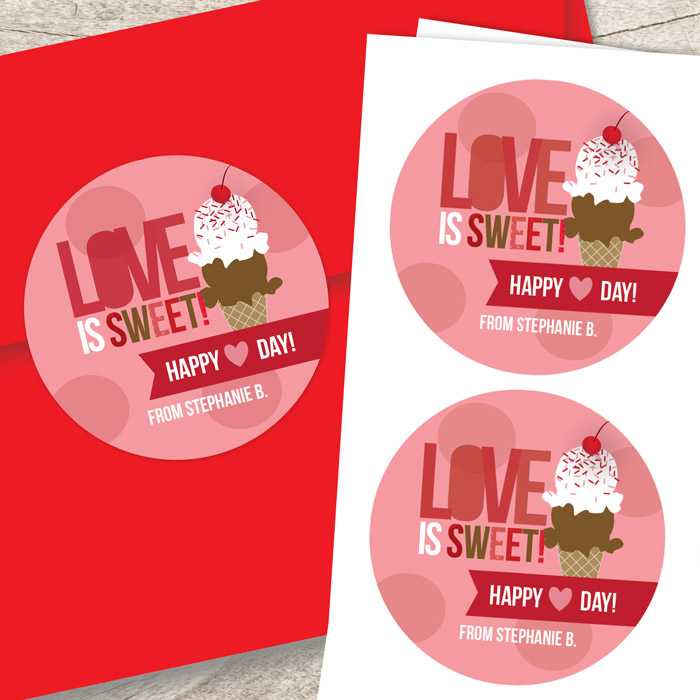 Love Is Sweet Custom Stickers