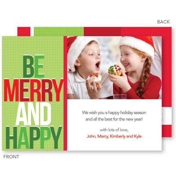 Be Merry And Happy Christmas Photo Cards