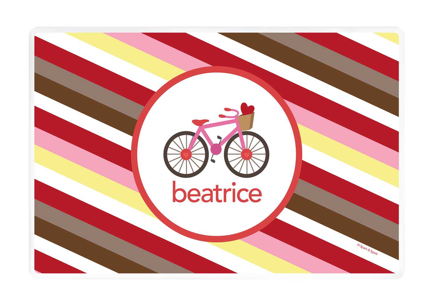 A Lovely Girl Ride Kids Placemat