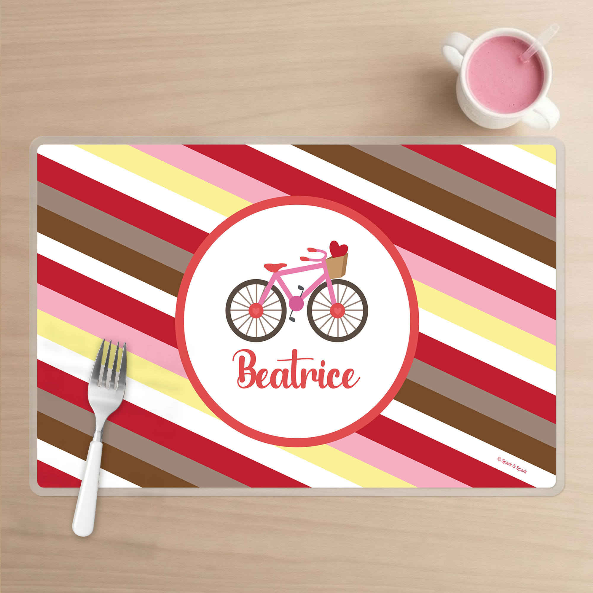 A Lovely Girl Ride Kids Placemat