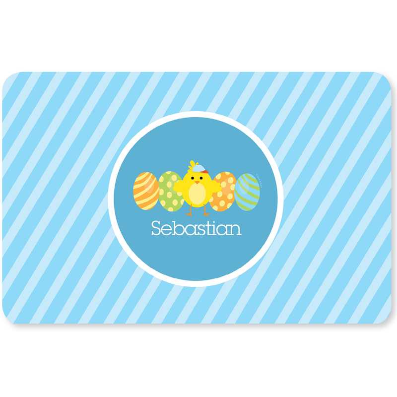 Easter Chick Blue Kids Placemat
