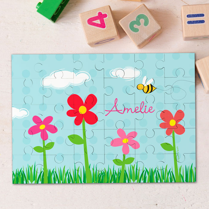 Spring Flowers Personalized Puzzles