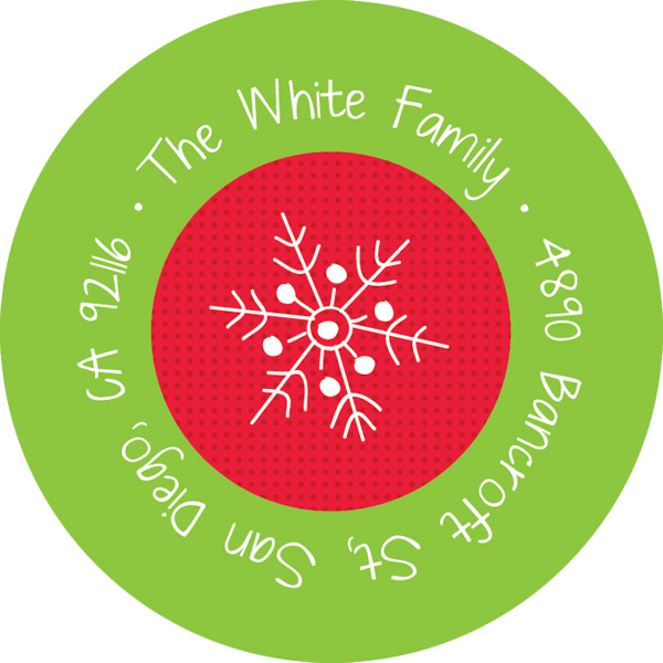 Santa's Postcard For Me Christmas Address Labels