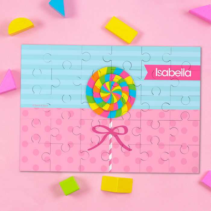 Yummy Lollipop Personalized Puzzles