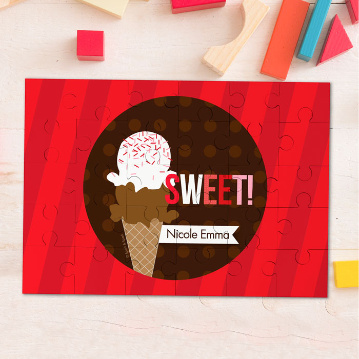 Sweet & Yummy Red Personalized Puzzles
