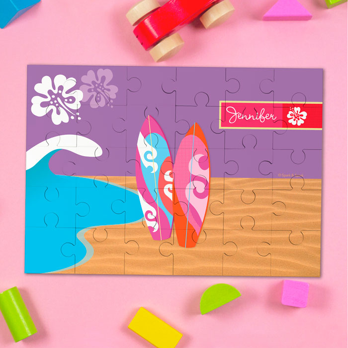 Surfing The Waves Personalized Puzzles