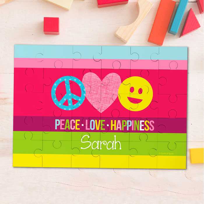 Peace & Love Signs Personalized Puzzles