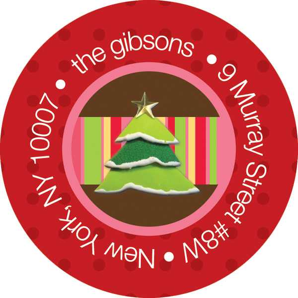 Whimsical Tree Christmas Address Labels