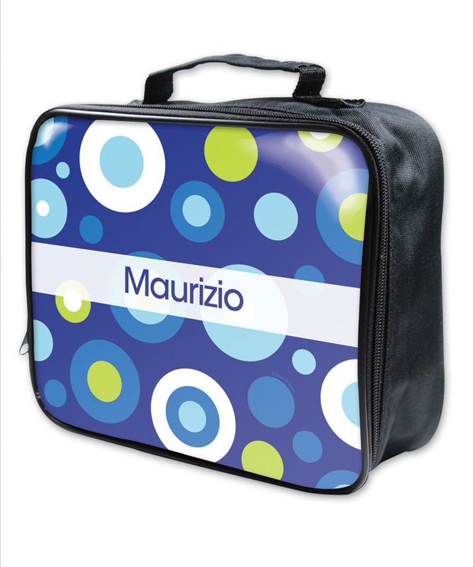 Circles and Circles Blue Soft Lunch Bag