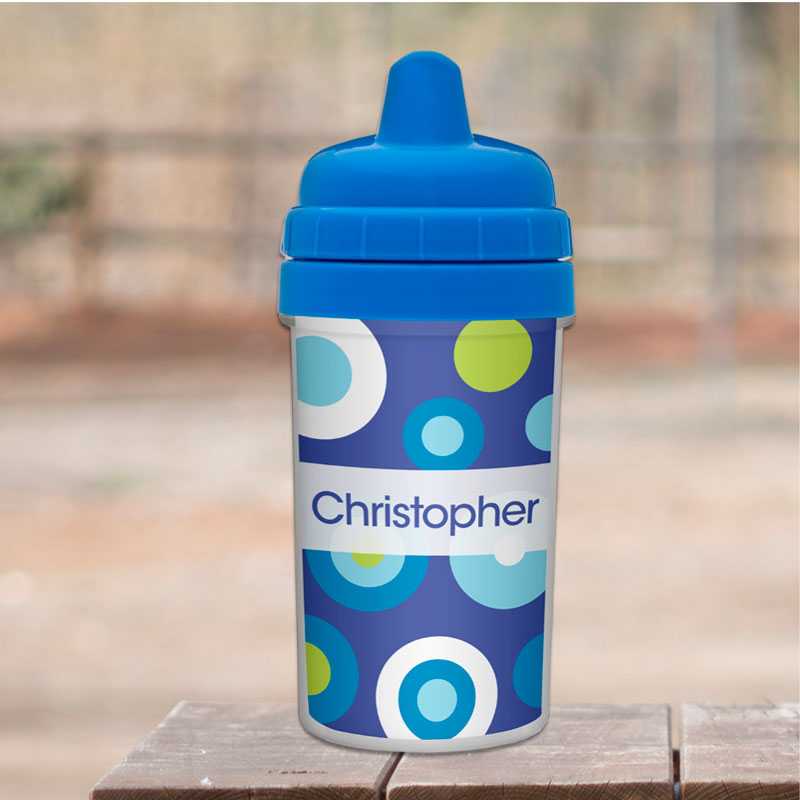 Circles and Circles Blue Sippy Cup
