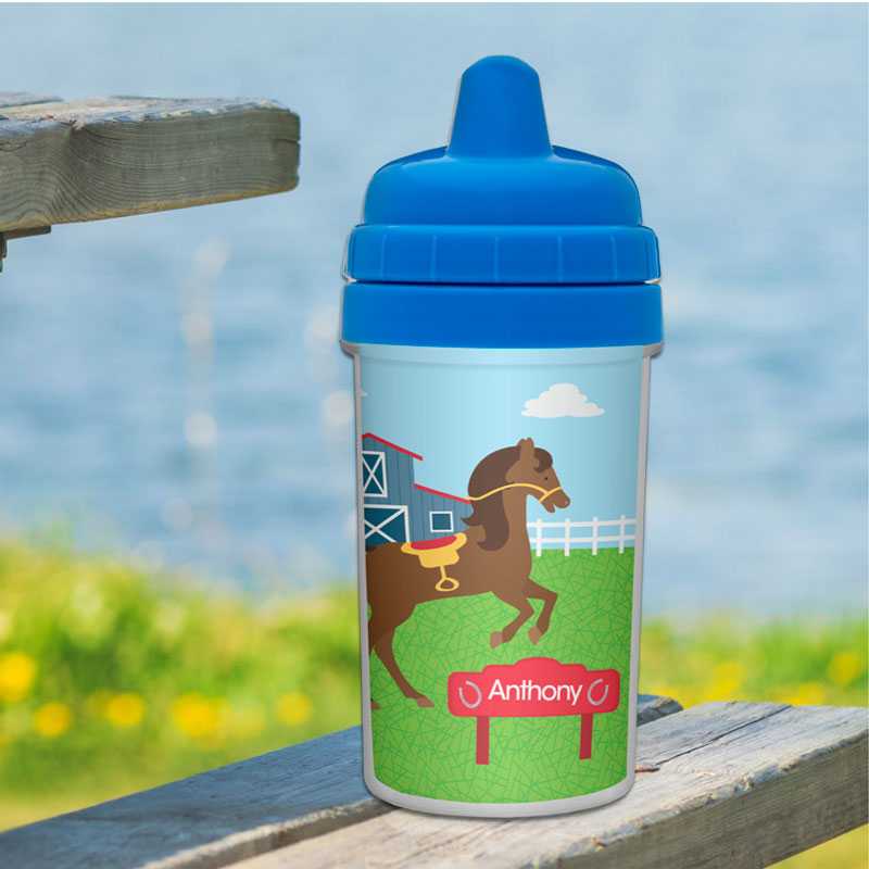 Cute Race Horse Sippy Cup