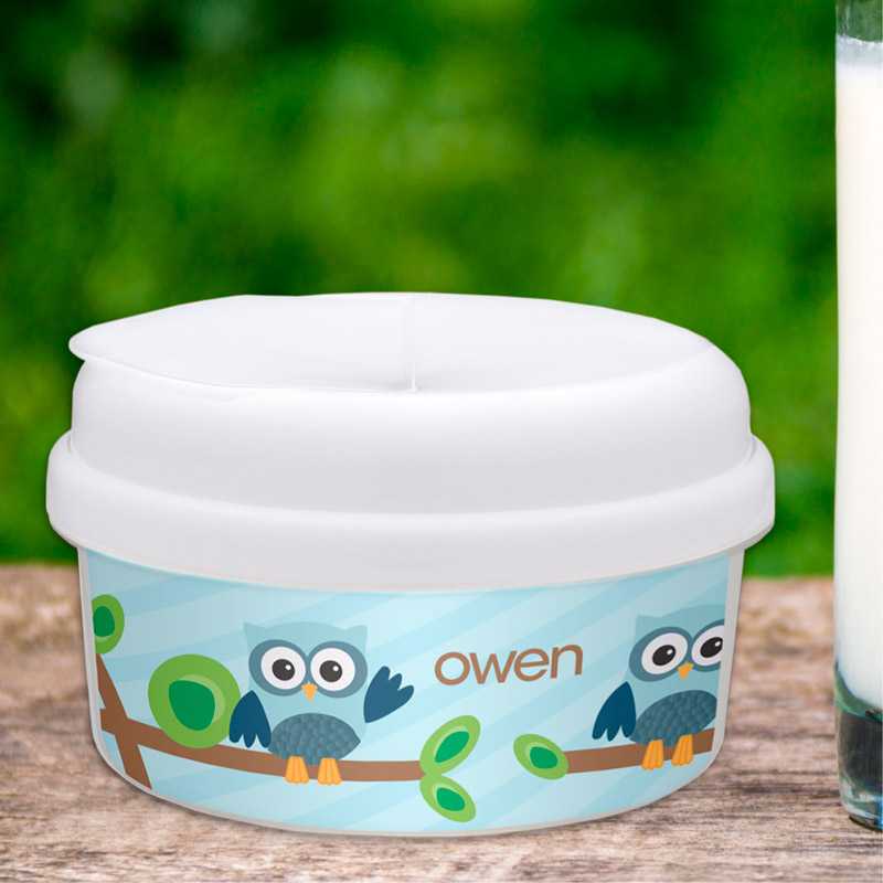 Owl Be Yours Blue Snack Bowl